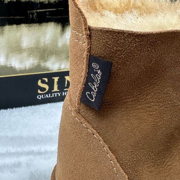 Cabela’s women’s sheepskin cocoa loungers size 9 - Picture 10 of 15